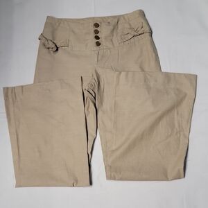 Elevenses Beige Linen Pants